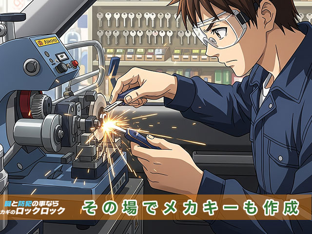 トヨタ・ハイエースのメカニカルキーもその場で作成します