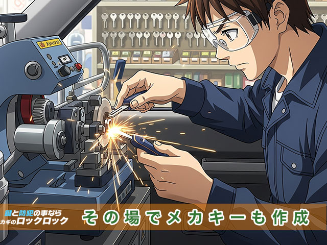ヤリスのメカニカルキーもその場で作成します